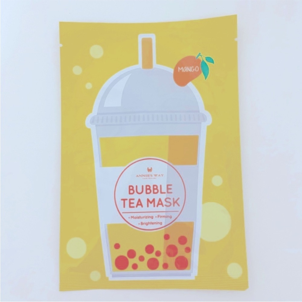 New $5ea OR 5/$18 ANNIES WAY Mango Bubble Tea Sheet Face Sheet Mask